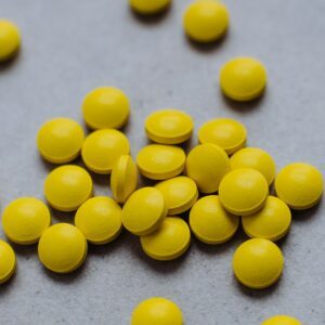 a group of yellow balls